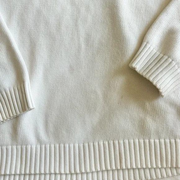 Lauren Ralph Lauren Vintage White Cotton Seashell Sweater - Picture 5 of 6